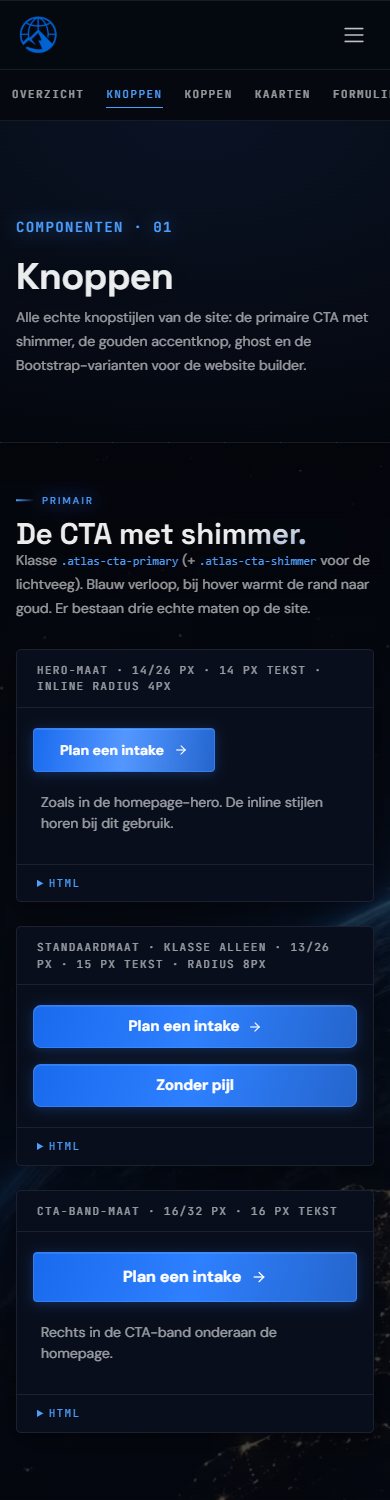 UI-kit: Knoppen op 390 px breed